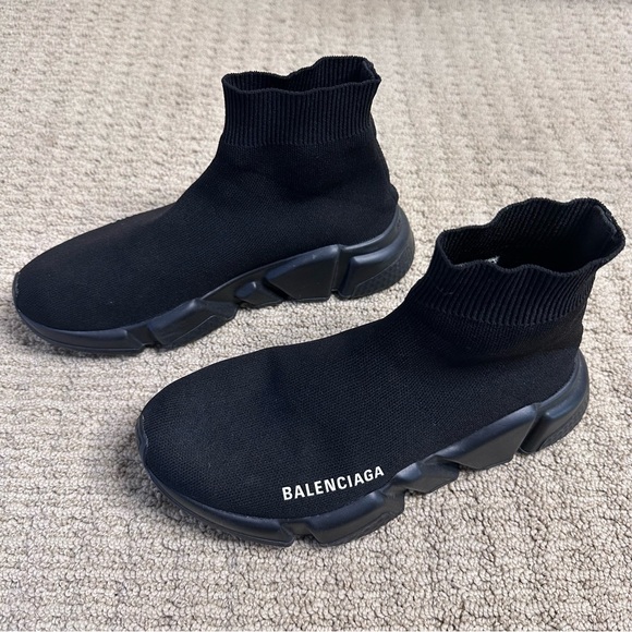 Balenciaga Women’s Recycled Knit Sneakers in Black - Picture 6 of 6
